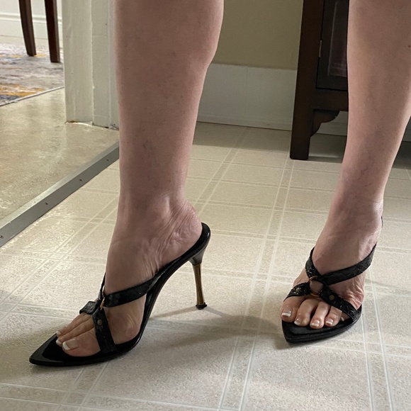 RARE LES COPAINS SNAKESKIN SANDALS - Picture 7 of 7